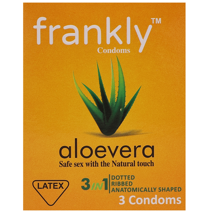 Frankly Dotted Ribbed Anatomically Shaped Condom Aloe Vera
