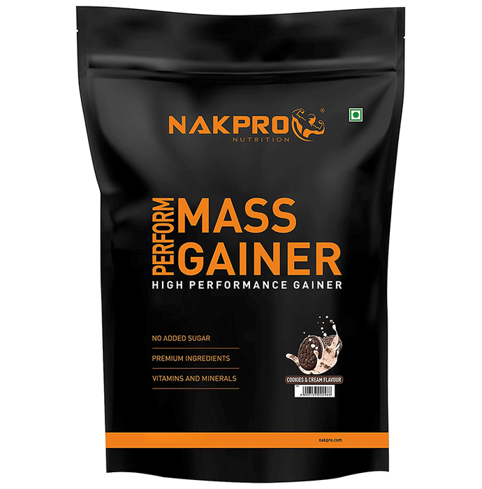 Nakpro Nutrition PERFORM MASS GAINER Powder Cookies & Cream