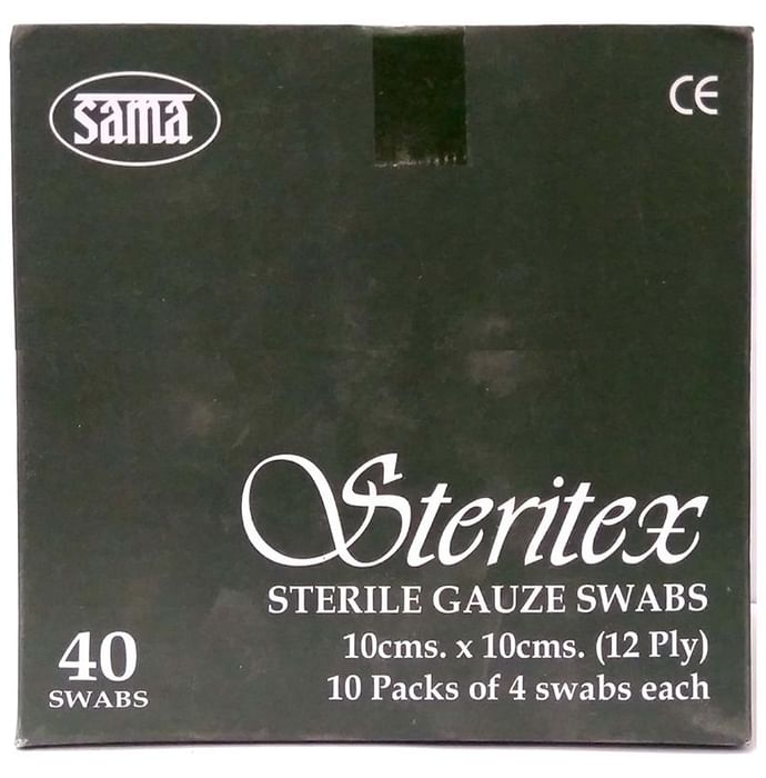 Steritex Sterile Gauze Swabs (10 Packs of 4 Swabs Each)