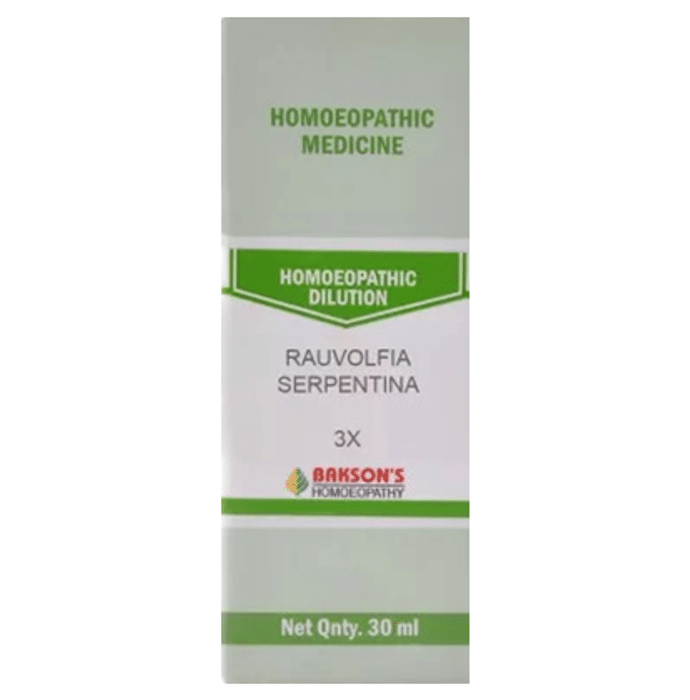 Bakson's Rauvolfia Serpentina Dilution 3X