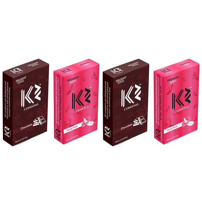 K2 Dotted Delight Series and Premium Series Chocolate(20Pc),Ultra Thin(20Pc)
