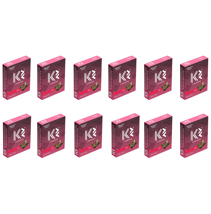 K2 Delight Series Condom with Dotted Rings (3 Each) Pan