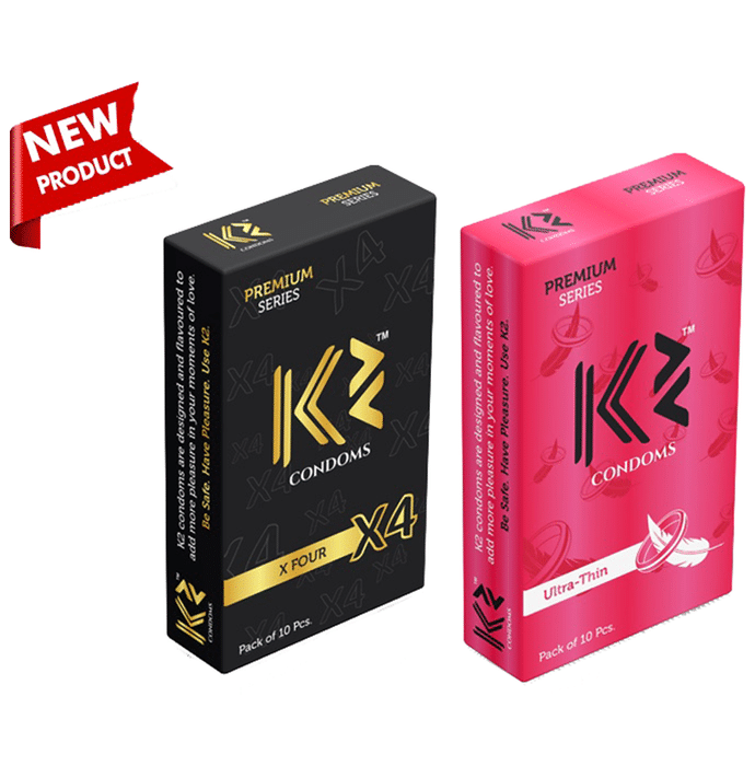 K2 Combo Pack of Premium Series X4 & Ultra Thin Condom (10 Each)