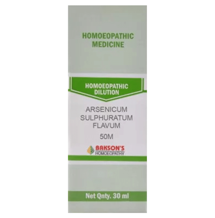 Bakson's Arsenicum Sulphuratum Flavum Dilution 50M