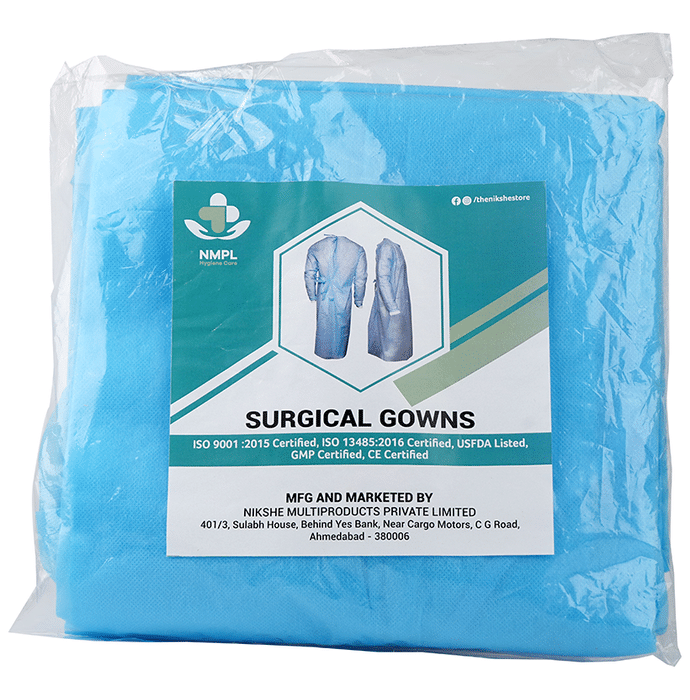 NMPL Hygiene Care Surgical Gown Blue