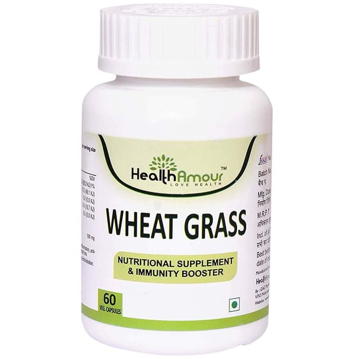 HealthAmour Wheat Grass Veg Capsule