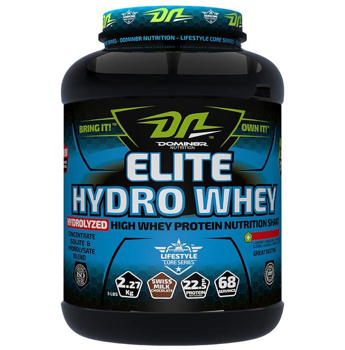 DOMIN8R Elite Hydro Whey Protein Powder Swiss Milk Chocolate