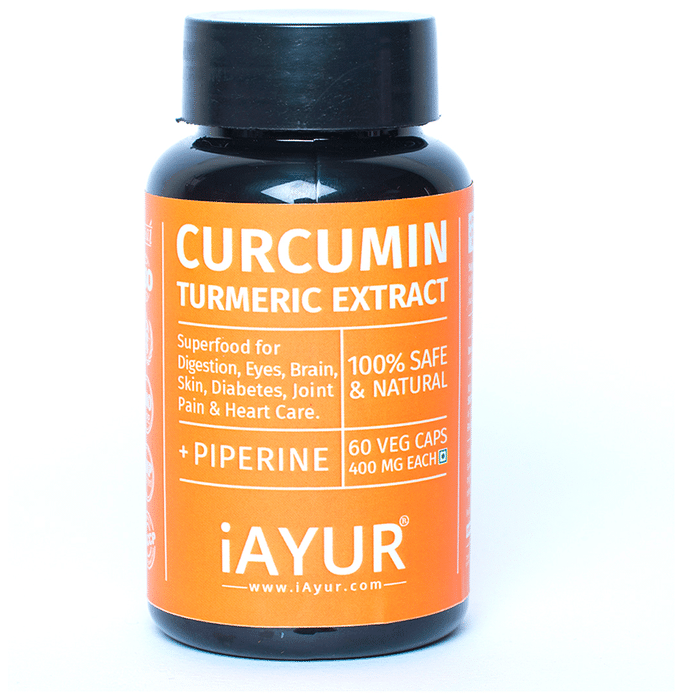 iAYUR Curcumin Turmeric Extract 400mg Veg Capsule