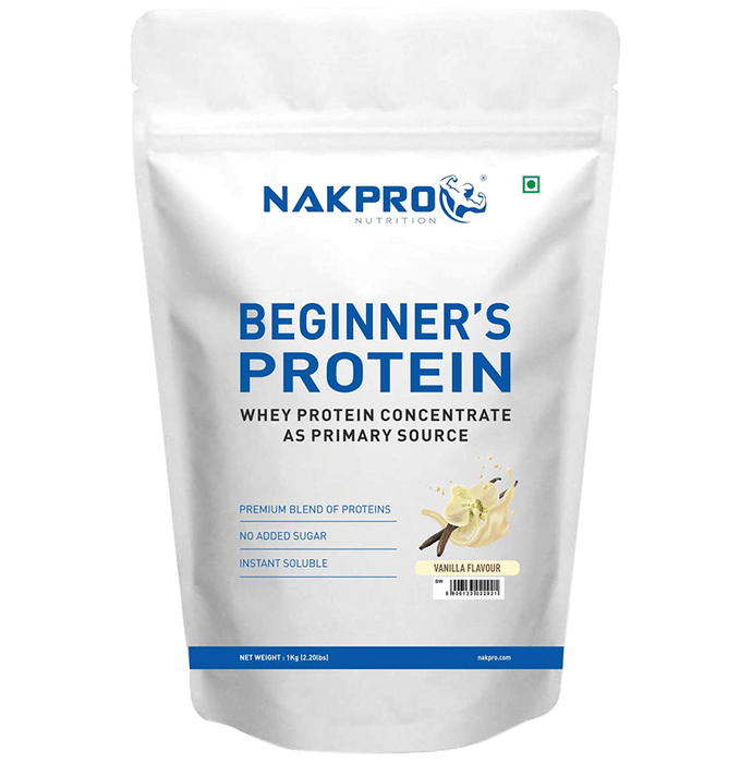 Nakpro Nutrition Beginner's Protein Whey Protein Concentrate (1kg Each) Vanilla