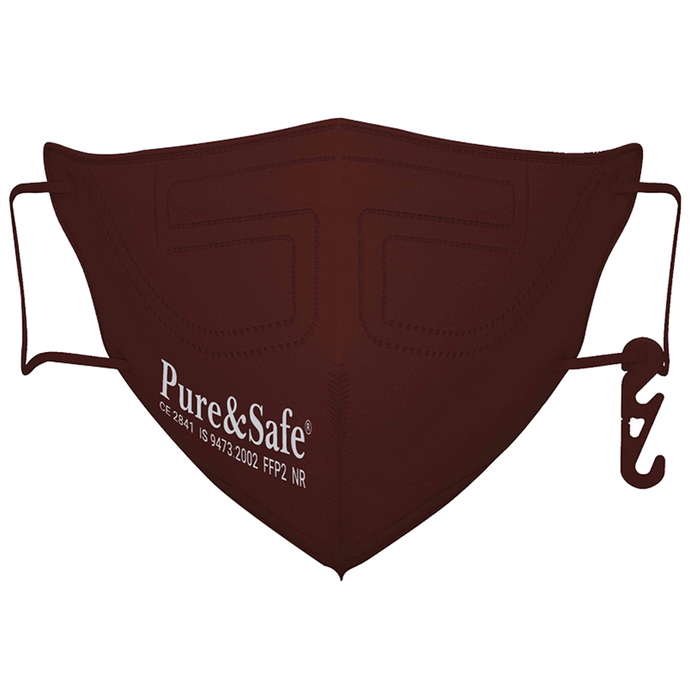 Pure & Safe Fusion Flo 5 Layer Filteration N95 Mask Brown