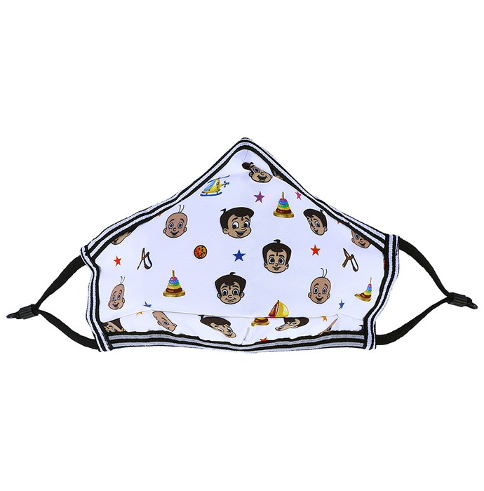 Vibe Chhota Bheem Premium Re-Usable Face Mask for Kids with 25 Filters Free Size Helicopter