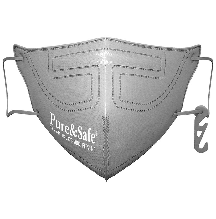 Pure & Safe Fusion Flo 5 Layer Filteration N95 Mask Grey