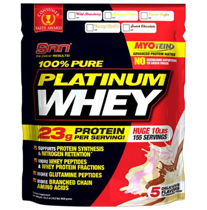 SAN 100% Pure Platinum Whey Protein Powder Dutch Chocolate