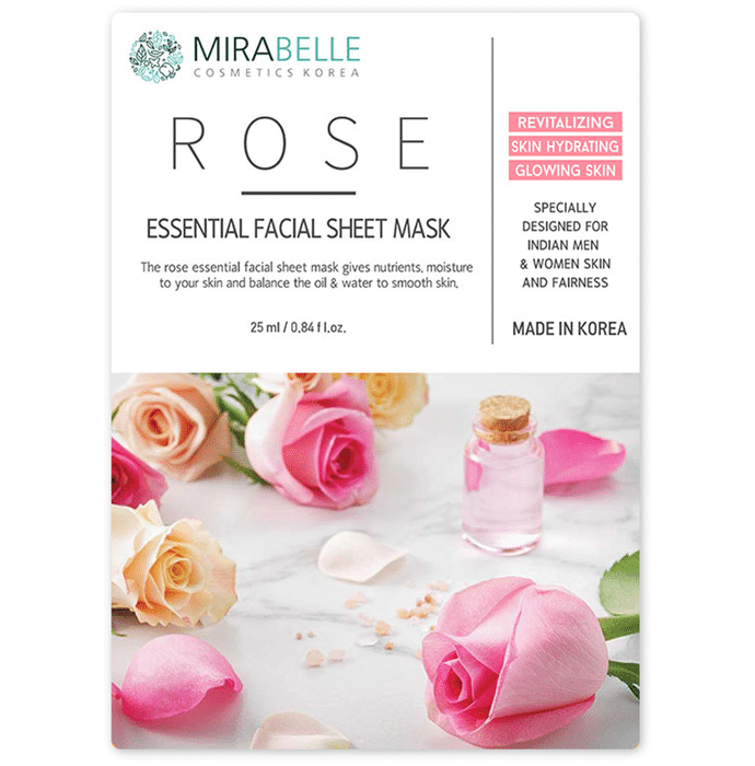 Mirabelle Cosmetics Korea Rose Essential Facial Sheet Mask