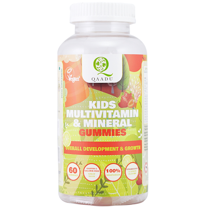 Qaadu Kids Multivitamin & Mineral Gummies Lemon & Strawberry