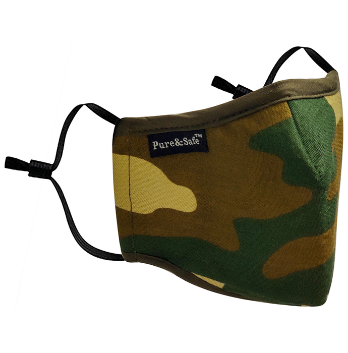 Pure & Safe for Men Designer N 95 Face Mask - 5 Layered Reusable Anti Pollution Mask with Activated Carbon Filter