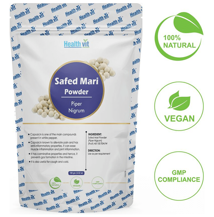HealthVit Natural Safed Mari (Piper Nigrum) Powder