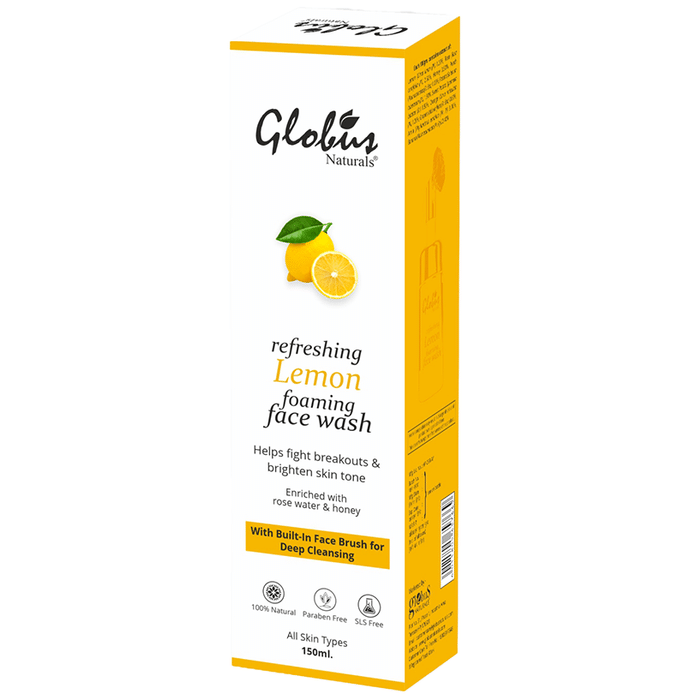 Globus Naturals Lemon Foaming Face Wash