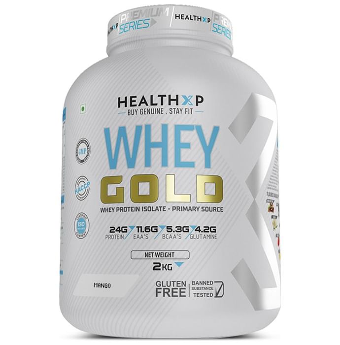 HealthXP Whey Gold Whey Protein Isolate Powder Mango
