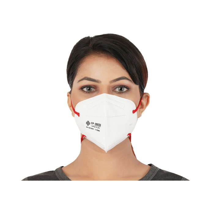 CP-Med N95 FFP2 Hypashield 6 Layers Anti-Bacterial Mask with Earloop Universal White