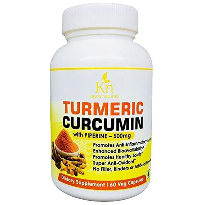 Kayos Naturals Turmeric Curcumin with Piperine 500mg Capsule