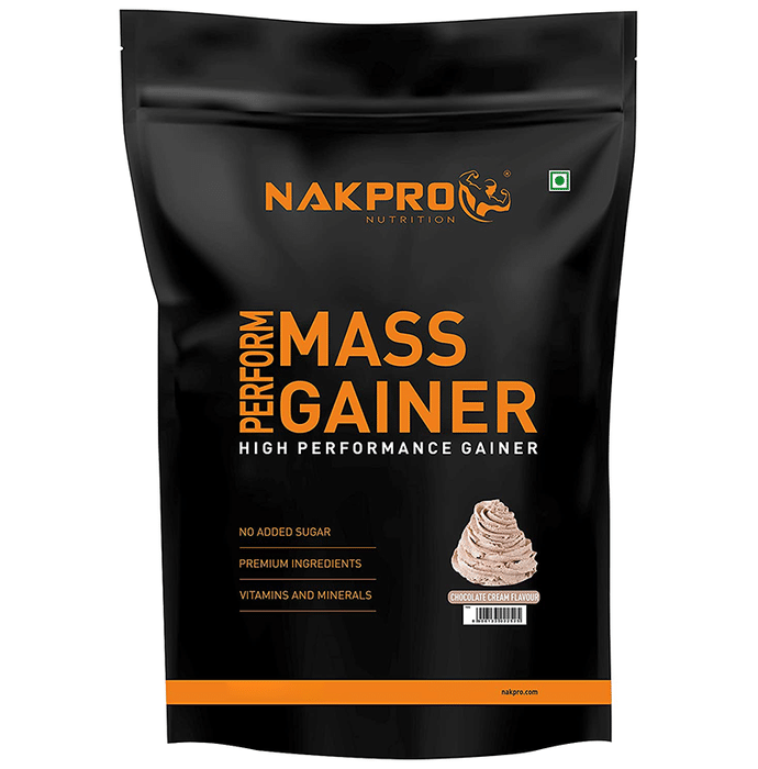 Nakpro Nutrition PERFORM MASS GAINER Powder Chocolate Cream