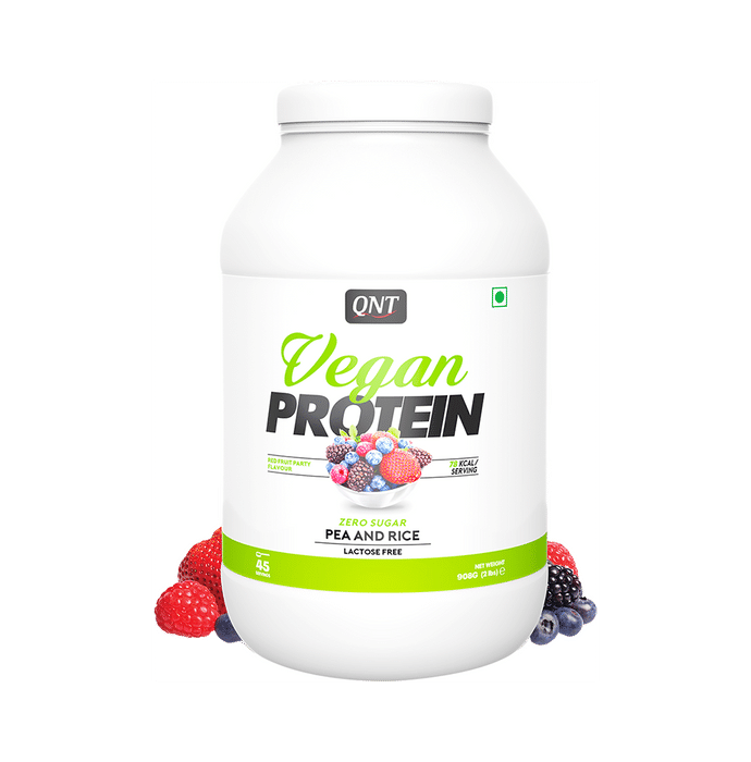 QNT Vegan Protein Powder Red Fruit Party