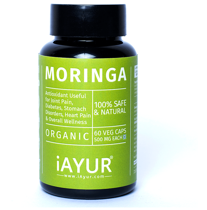 iAYUR Moringa Extract 500mg Veg Capsule
