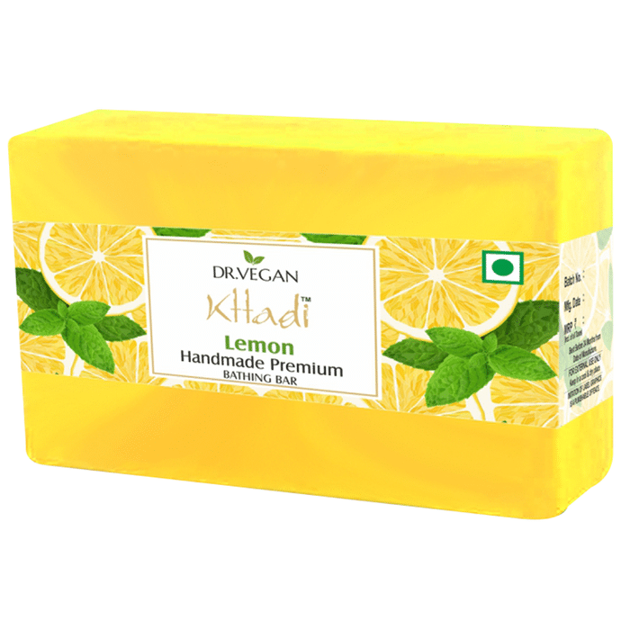 Dr. Vegan Khadi Handmade Premium Bathing Bar Lemon
