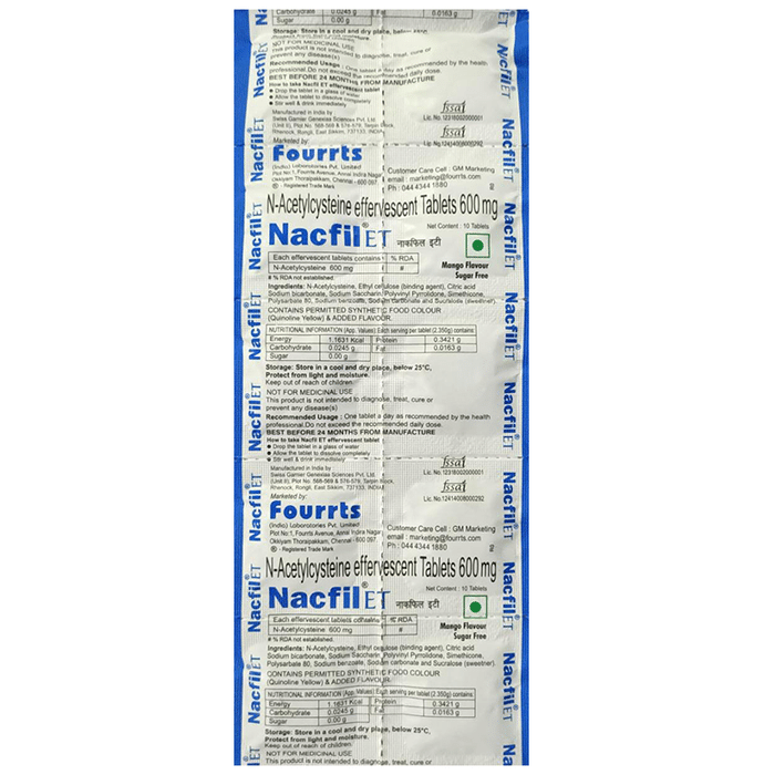 Nacfil ET Tablet Mango Sugar Free