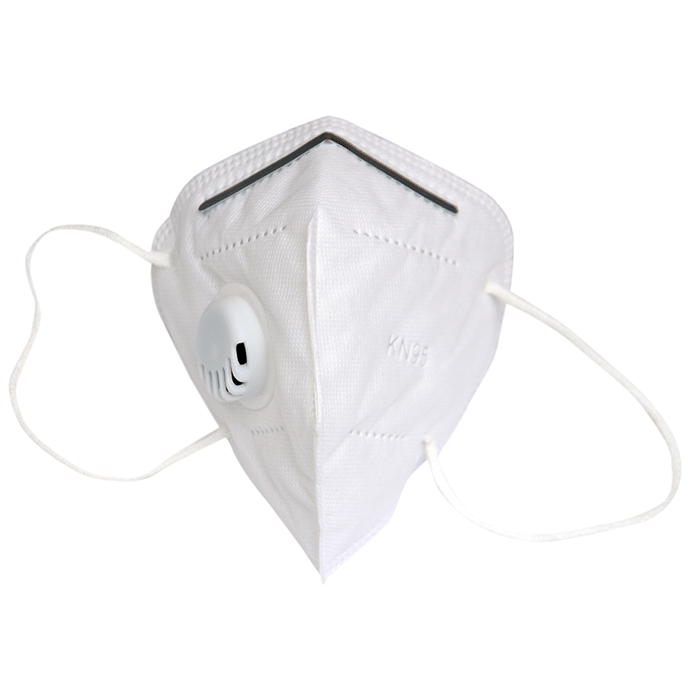 Dominion Care KN95 Mask with Metal Nosepin White with Breathing Valve