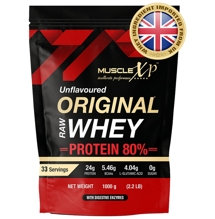 MuscleXP Raw Whey Protein 80% Unflavoured