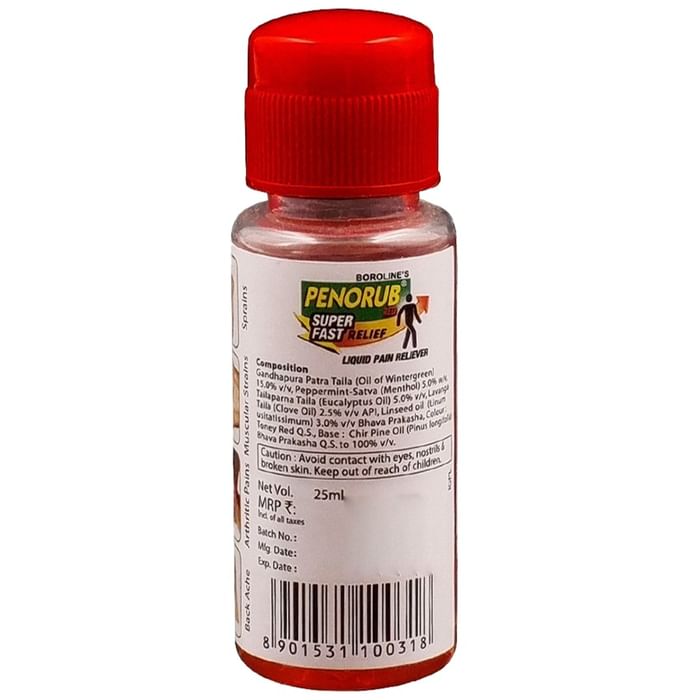 Boroline Penorub Red Super Fast Liquid Pain Reliever