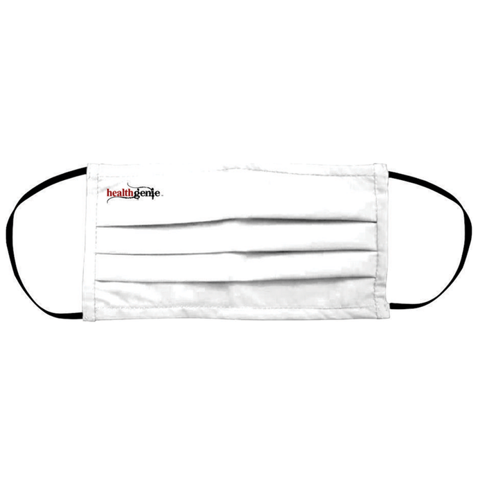 Healthgenie FM 201 Washable & Reusable Double Layered, Triple Pleated Cloth Face Mask Large White