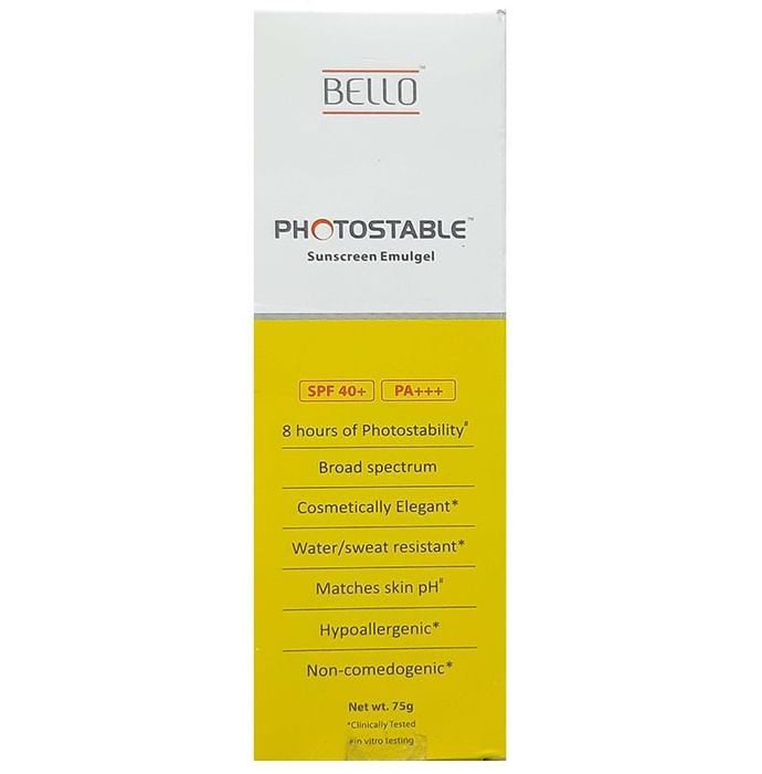 Bello Photostable Spf 40+ Sunscreen Emulgel