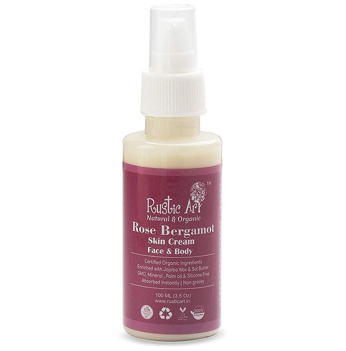 Rustic Art Natural & Organic Skin Cream Rose Bergamot