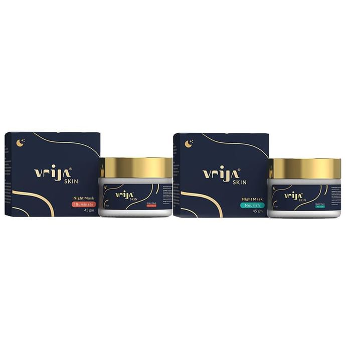 Vrija Combo Pack of Illuminate & Norish Night Mask (45gm Each)