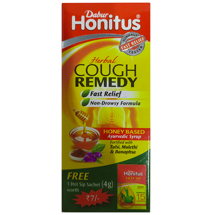 Dabur Honitus Herbal Cough Remedy with Hot Sip Free
