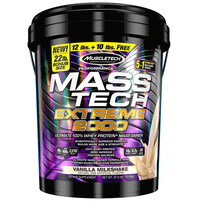 Muscletech Performance Series Mass Tech Extreme 2000 Vanilla Milkshake