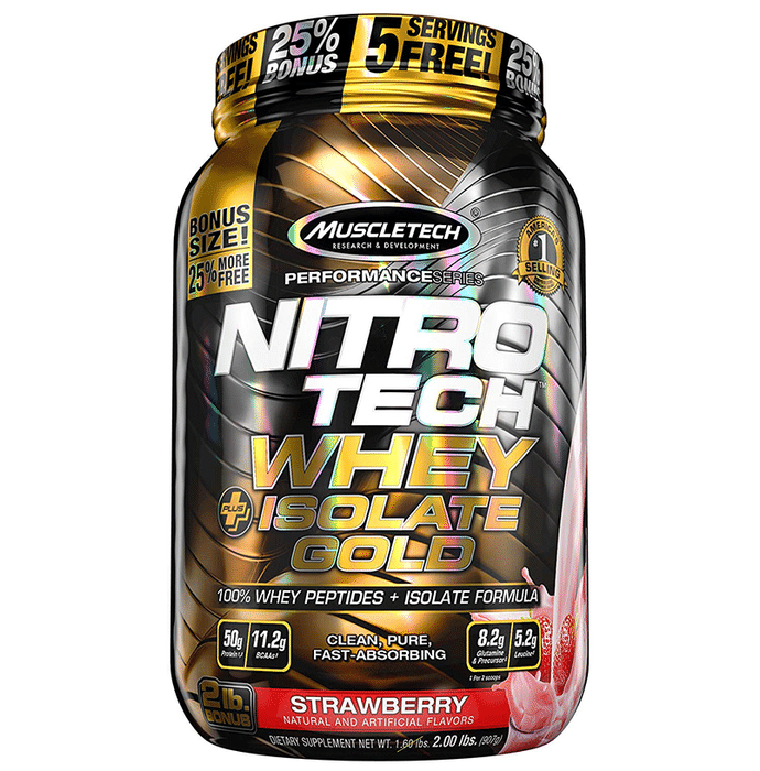 Muscletech Nitro Tech Whey Plus Isolate Gold Strawberry