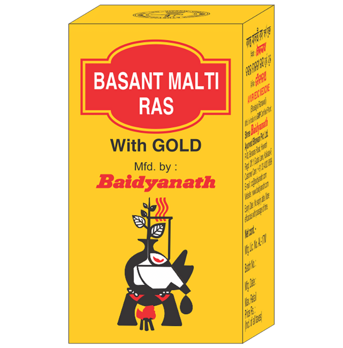 Baidyanath Basant Malti Ras with Gold Tablet
