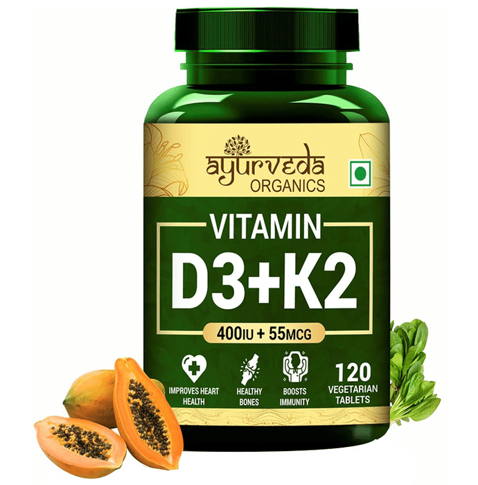 Ayurveda Organics Vitamin D3+K2 Vegetarian Tablet