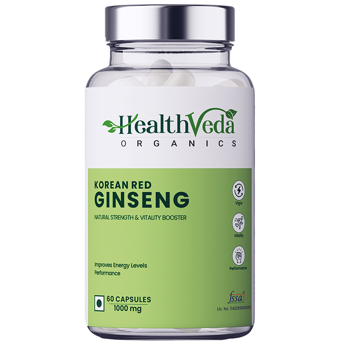 Health Veda Organics Korean Red Ginseng Veg Capsule