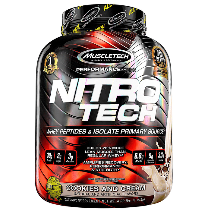 Muscletech Performance Series Nitro Tech Whey Isolate Cookies & Cream