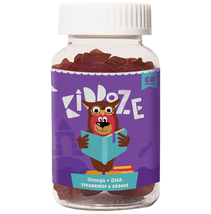Kiddoze Omega + DHA Gummies Strawberry & Orange