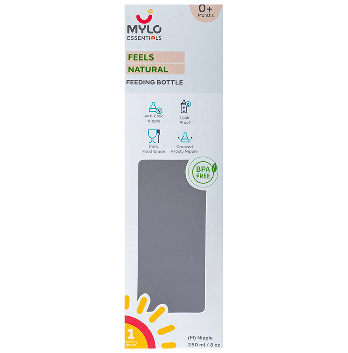 Mylo Essentials Feels Natural Feeding Bottle Medium Nipple Sky Blue