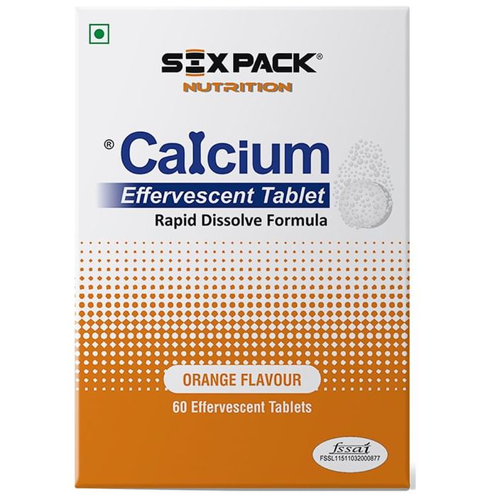 Sixpack Nutrition Calcium Orange Effervescent Tablet