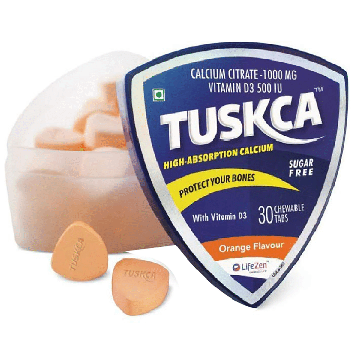 Tuskca Chewable Sugar Free Tablet Orange