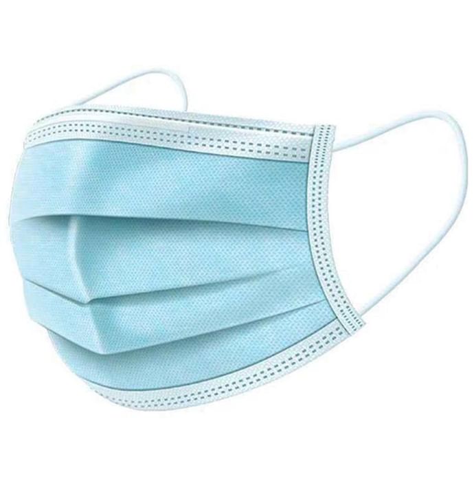 Indiklin Disposable 3 Ply Mask (50 Each) Free Size Blue