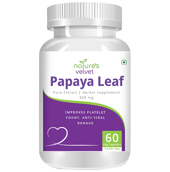 Nature's Velvet Papaya Leaf Extract 500mg Capsule